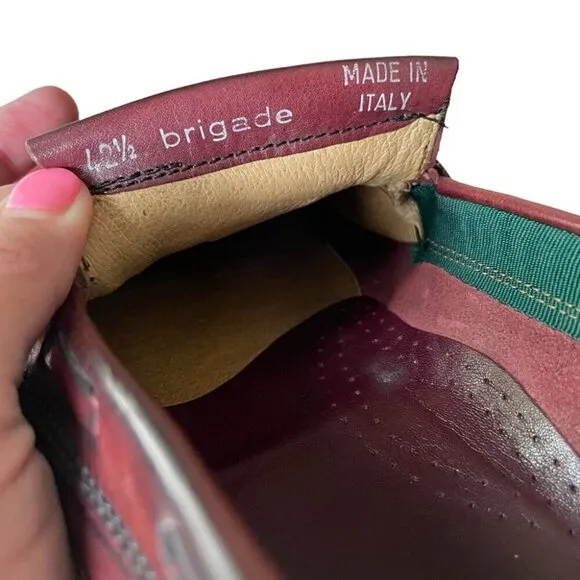 * Bally Brigade Burgundy Leather Kiltie Tassel Loafers Size 42.5 Made in Italy