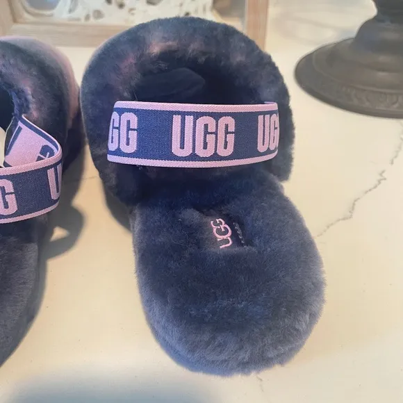 🛍️ Buy 2, Get 1 FREE✨UGG | NWOT Fluff Yeah Slide Gradient Ombre Real Fur Slides