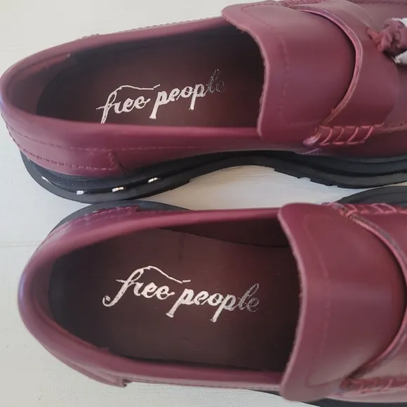 🆕️ Free People Teagan Tassel Loafers in Mulberry