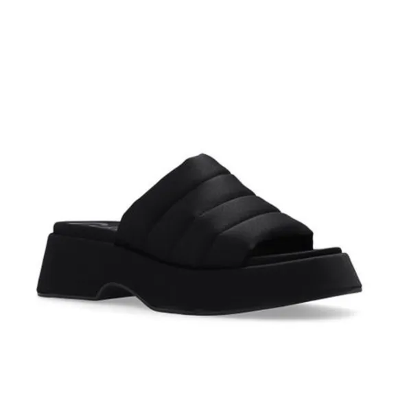 ❤️❤️ GanniWomen's Black Platform Slides❤️❤️