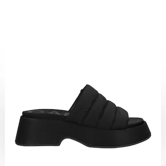 ❤️❤️ GanniWomen's Black Platform Slides❤️❤️