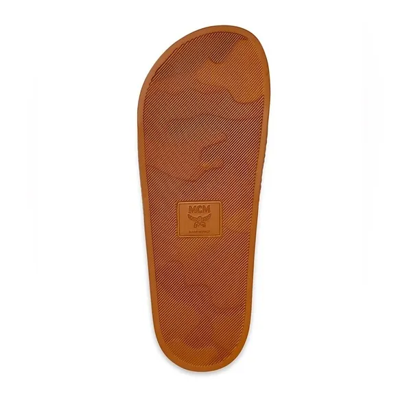 ✅ SALE!!  MCM Visetos Monogram Logo Print Slides Sandals Women's Size 5