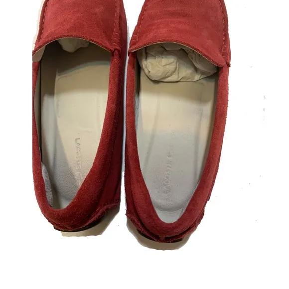 10 / Lacoste Men's Red Suede Loafers