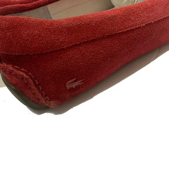 10 / Lacoste Men's Red Suede Loafers