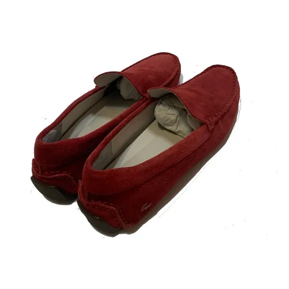 10 / Lacoste Men's Red Suede Loafers
