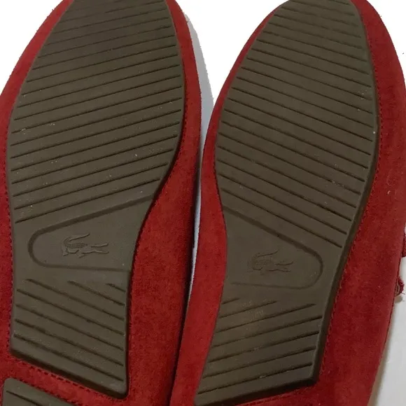 10 / Lacoste Men's Red Suede Loafers