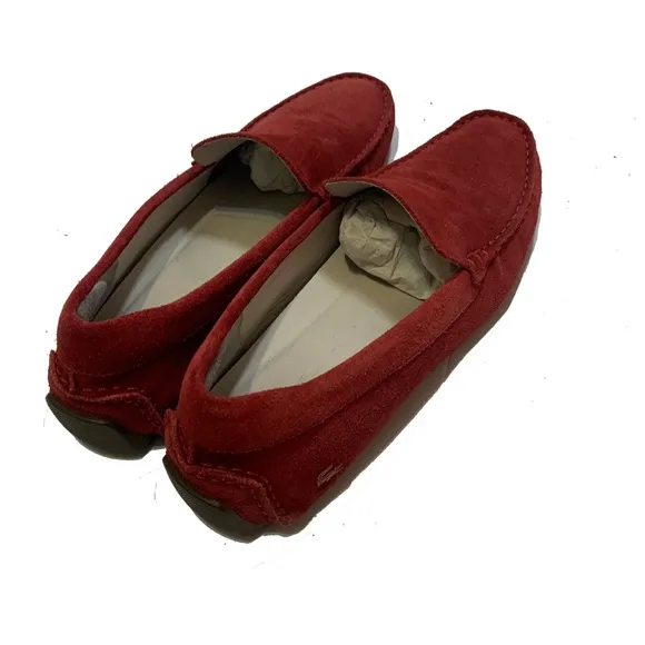 10 / Lacoste Men's Red Suede Loafers