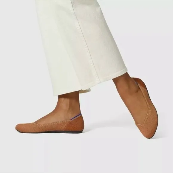 2 Rothy's The Flat Round Toe Slip On Shoes One Black &amp; One Fawn Women's Sz. 7.5​