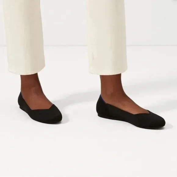 2 Rothy's The Flat Round Toe Slip On Shoes One Black &amp; One Fawn Women's Sz. 7.5​