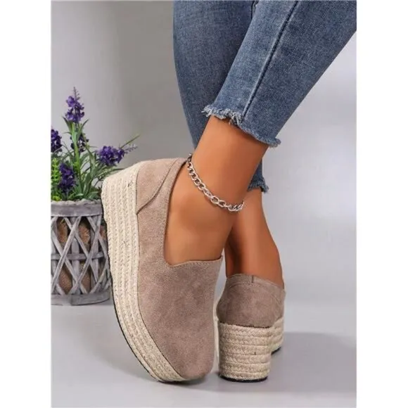 2024 Fall/Winter New Arrivals Women's Platform Loafers,  Rope Sole