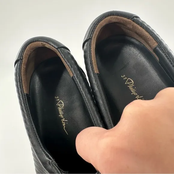 31 Phillip Lim womens flats size 38 black leather sip on fashion sneakers