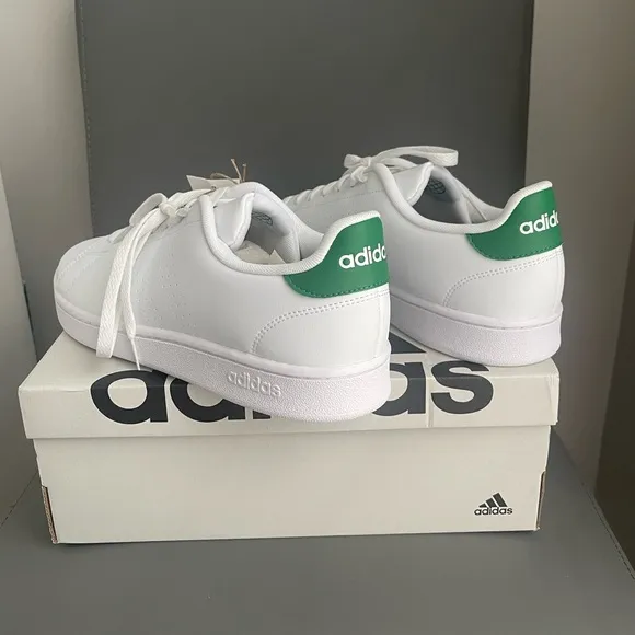 Adidas Advantage Men’s Sneakers White/Green Size 11.5