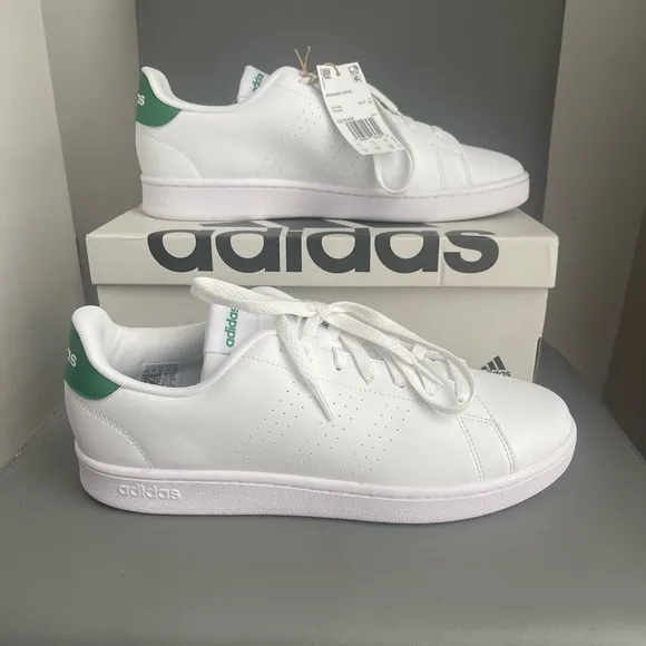 Adidas Advantage Men’s Sneakers White/Green Size 11.5