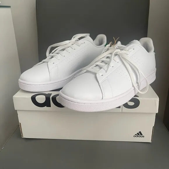 Adidas Advantage Men’s Sneakers White/Green Size 11.5