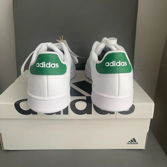 Adidas Advantage Men’s Sneakers White/Green Size 11.5