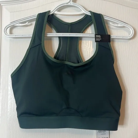 Adidas Authentic Balance Yoga Medium Support Sports Bra Green 1X