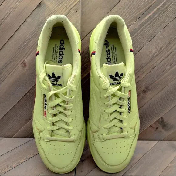 Adidas Continental 80 Semi‎ Frozen Yellow Fashion Sneakers Mens Size 10 Shoes