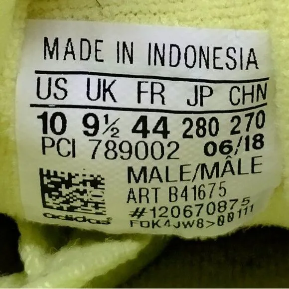 Adidas Continental 80 Semi‎ Frozen Yellow Fashion Sneakers Mens Size 10 Shoes