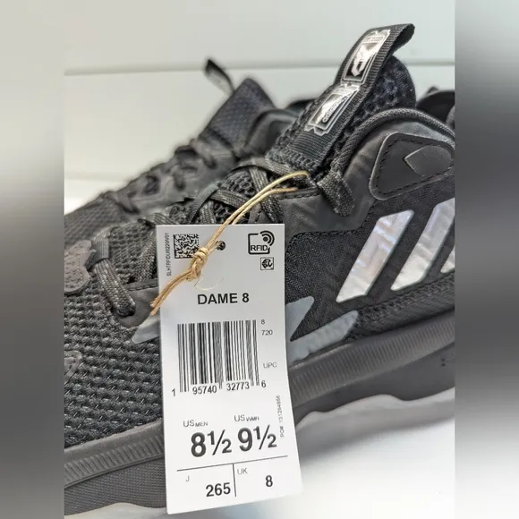Adidas Dame 8 Admit One Core Black GY6461 Fashion Casual Running Unisex Sneakers