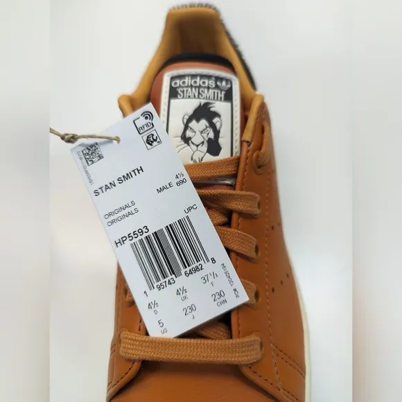 Adidas Disney Stan Smith The Lion King Scar HP5593 Casual Fashion Sneakers sz 5
