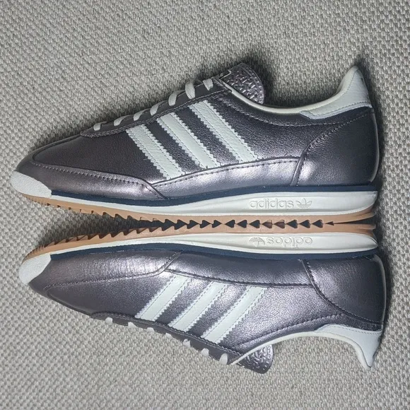 Adidas Originals SL 72 OG Women's Sneakers in Purple Metallic &amp; Off White sz 7