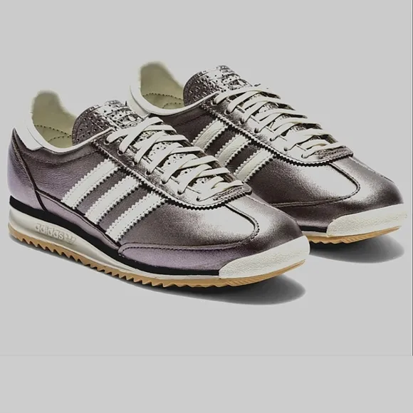 Adidas Originals SL 72 OG Women's Sneakers in Purple Metallic &amp; Off White sz 7
