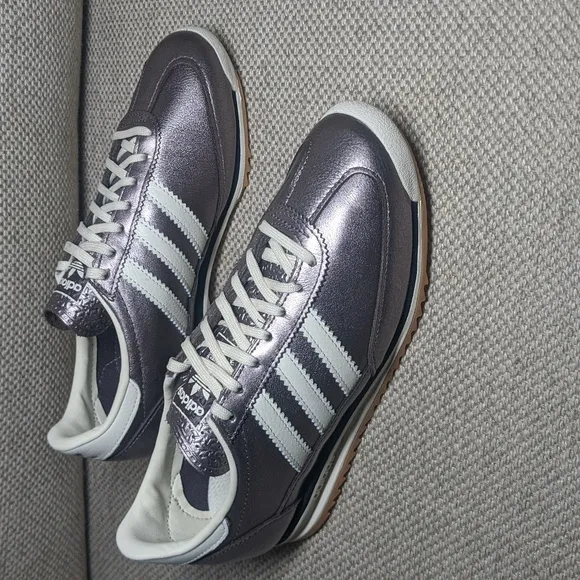 Adidas Originals SL 72 OG Women's Sneakers in Purple Metallic &amp; Off White sz 7