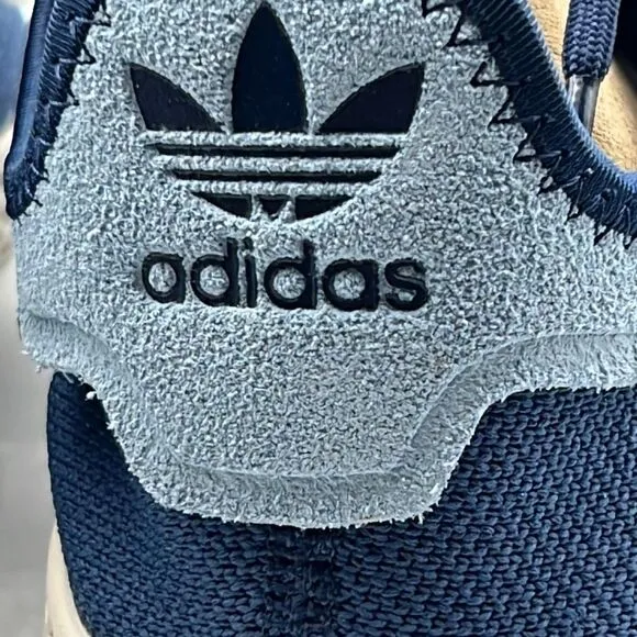 Adidas Originals x Pharrell Williams Hu sneakers in navy and off-white- Men 7- B
