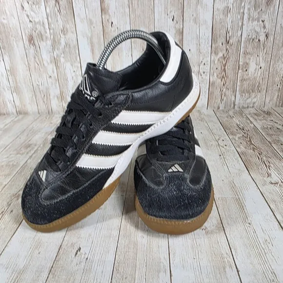 Adidas Samba Classic Indoor Soccer Shoes Black White Sneakers Mens 6.5