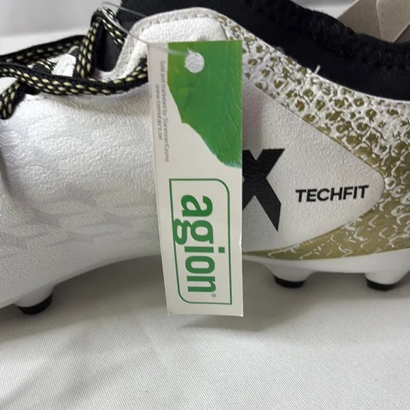 Adidas White and Gold Sneakers with Sock-Like Collar 8