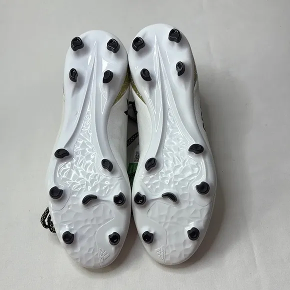 Adidas White and Gold Sneakers with Sock-Like Collar 8