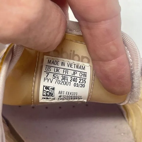 Adidas Women's Superstar Lace-up Jelly Cream &amp; Tan Sneakers Size 7