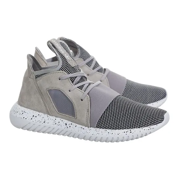 Adidas Womens Tubular Defiant Granite Leather Stretch Jersey Sock Sneakers 8.5