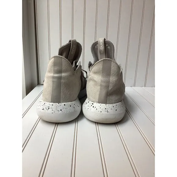 Adidas Womens Tubular Defiant Granite Leather Stretch Jersey Sock Sneakers 8.5