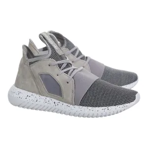 Adidas Womens Tubular Defiant Granite Leather Stretch Jersey Sock Sneakers 8.5