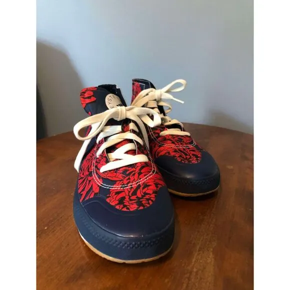 Adidas x Mid Sella McCartney Treino Navy Red Floral Women's Sneakers, size 7.5