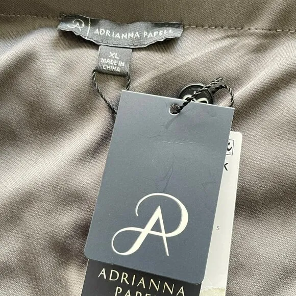 Adrianna Papell Sequin Skirt Charcoal Gray Size XL NWT