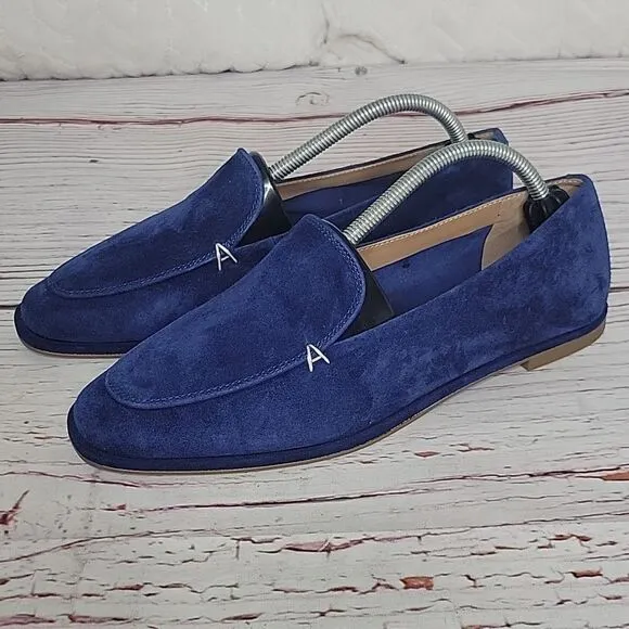 Aerosoles Blue Suede Loafers Size 7.5 NWOT
