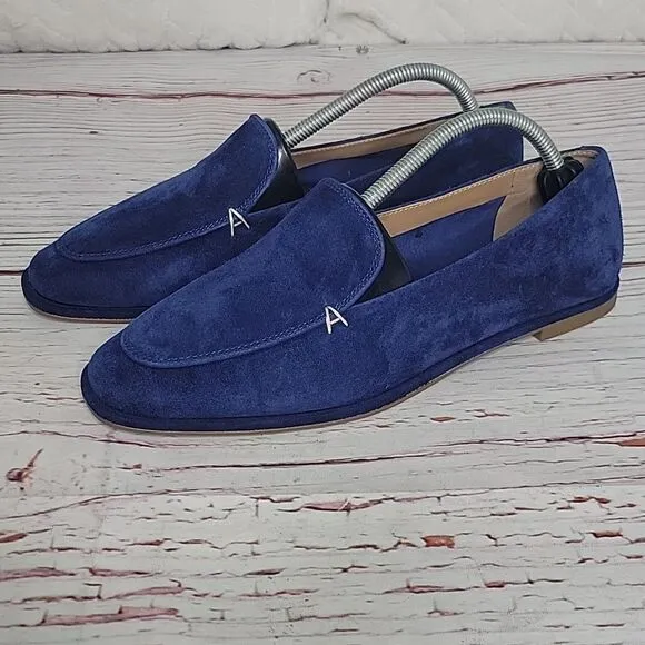 Aerosoles Blue Suede Loafers Size 7.5 NWOT