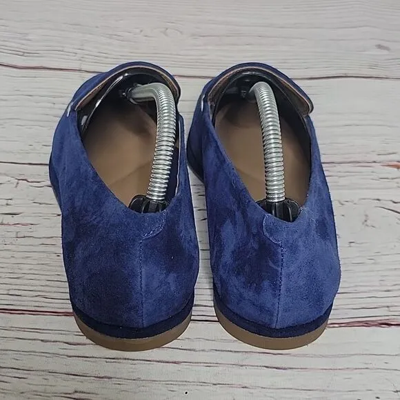 Aerosoles Blue Suede Loafers Size 7.5 NWOT