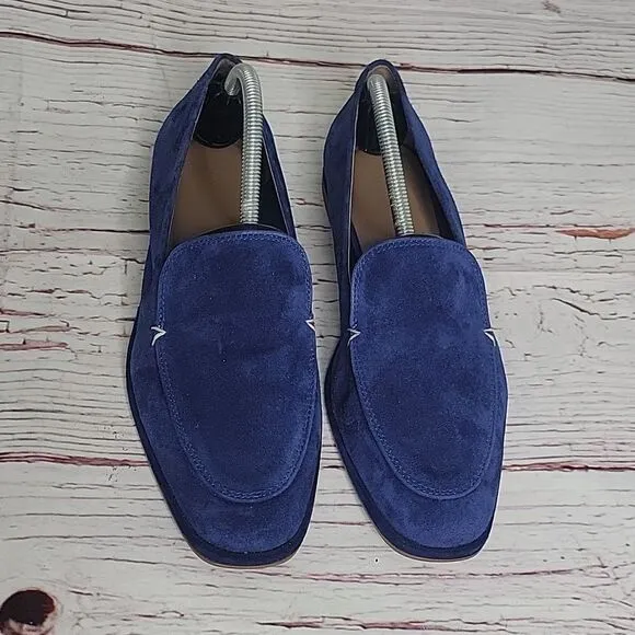 Aerosoles Blue Suede Loafers Size 7.5 NWOT
