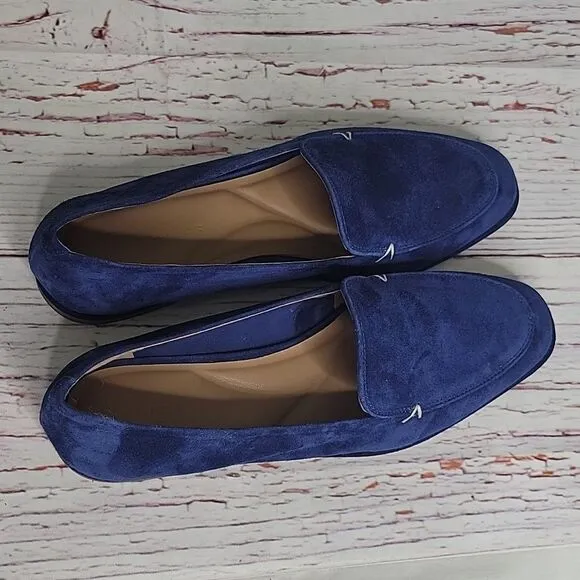 Aerosoles Blue Suede Loafers Size 7.5 NWOT