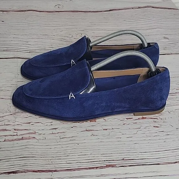 Aerosoles Blue Suede Loafers Size 7.5 NWOT