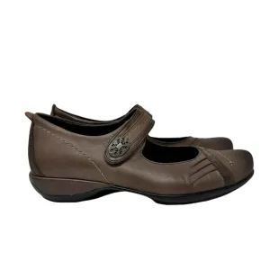 Aetrex Brianna Mary Jane Leather Comfort Loafers Brown Size 7.5