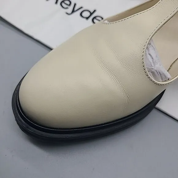 Aeyde Roberta Ivory Leather Mary Jane Loafers Shoes Women 39/ US 9