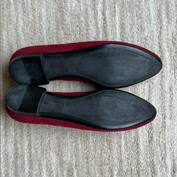 AGL Attilio Giusti Leombroni Suede Grommet Studded Ballet Flats Size US 9 | 39