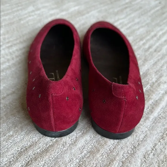 AGL Attilio Giusti Leombroni Suede Grommet Studded Ballet Flats Size US 9 | 39