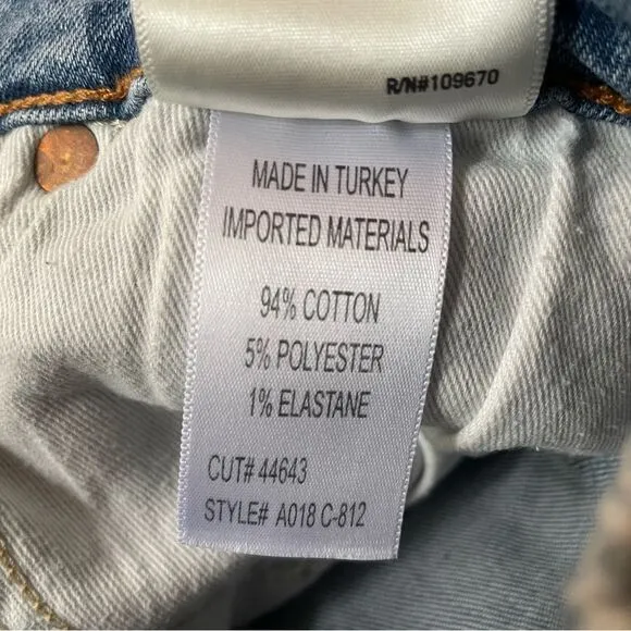 AGOLDE Sophie Crop Jean With Chewed Hem and Waistband Womens Denim Jean (Sz25)
