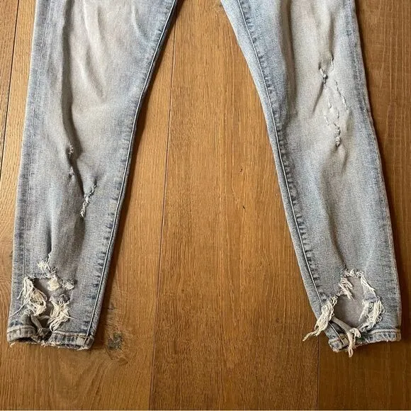 AGOLDE Sophie Crop Jean With Chewed Hem and Waistband Womens Denim Jean (Sz25)