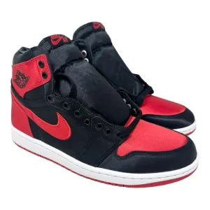 Air Jordan 1 Retro High OG Satin Bred FD4810061 Black/University Red Sz W9.5/M8